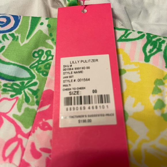 NWT Lilly Pulitzer cheek to cheek Jan set Sz 00 - Picture 8 of 9
